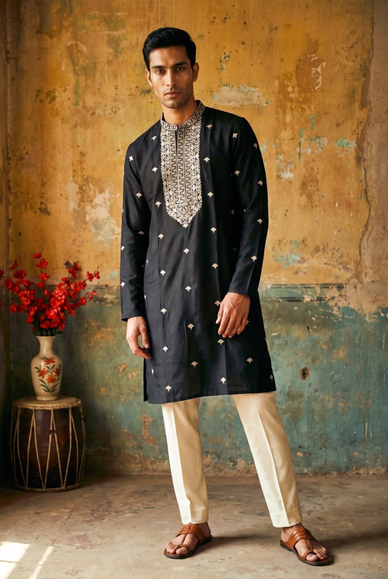 Outluk Wedding Vol 57 Silk Mens Kurta With Pajama